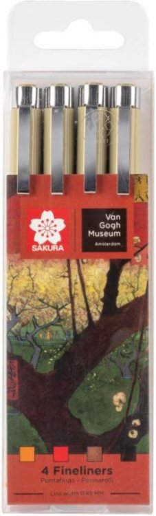 Набор капиллярных ручек Pigma Micron Van Gogh Museum, 4 штуки