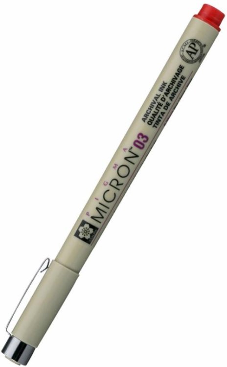 Ручка капиллярная Pigma Micron, красный
