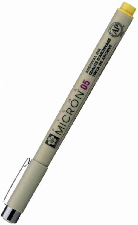 Ручка капиллярная Pigma Micron, желтый