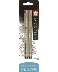 Набор капиллярных ручек Pigma Micron PN, 2 штук, черный