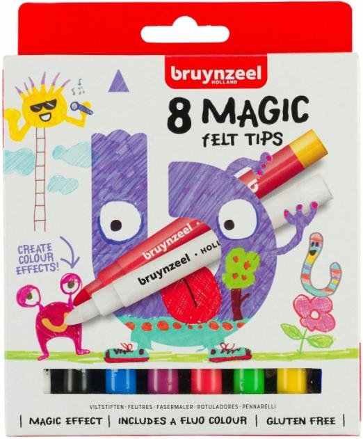 Обложка книги «Фломастеры Bruynzeel Kids Magic, 8 цветов», ISBN 8712079420994