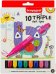 Фломастеры трехгранные Bruynzeel Kids, 10 цветов