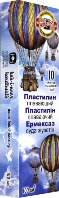 Пластилин легкий, плавающий, 10 цветов