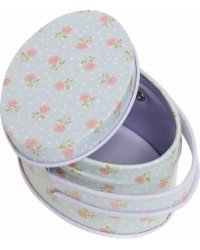 Коробка для безделушек. Розы в горошек