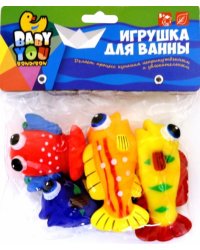 Набор для купания. 3 рыбки и рак