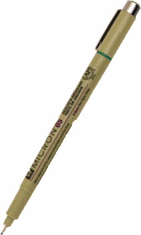 Ручка капиллярная Pigma Micron, зеленый