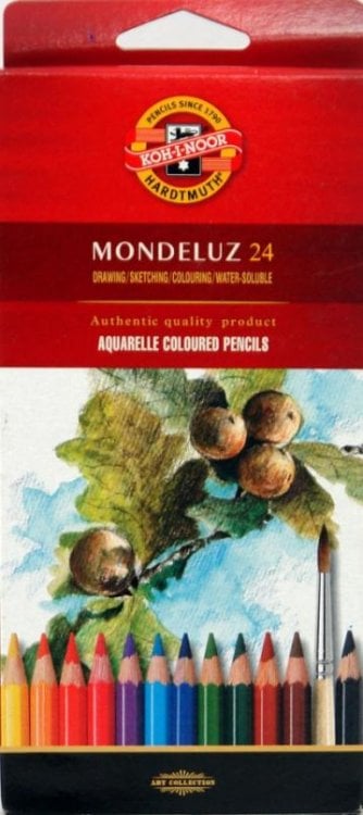 Карандаши цветные акварельные Mondeluz Fruit. Натюрморт, 24 цвета