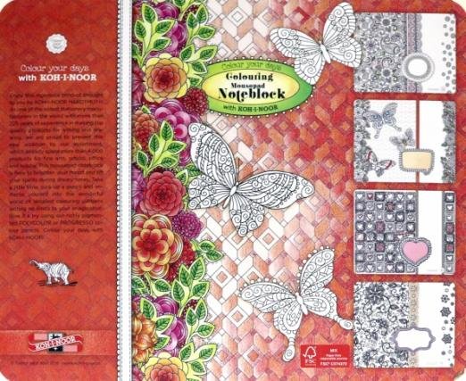 Обложка книги «Блокнот для арт-терапии. Цветы и бабочки, 52 листа»