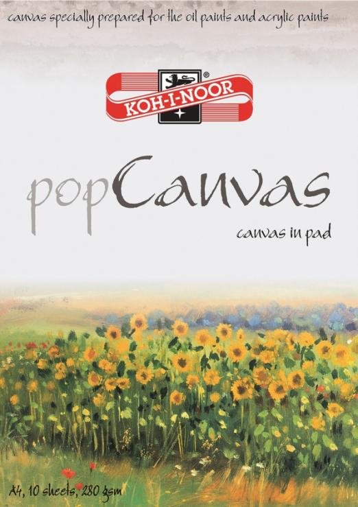 Бумага для акриловых и масляных красок Pop Canvas, А4, 10 листов