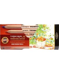 Карандаши цветные Jumbo Triocolor 3152, 12 цветов