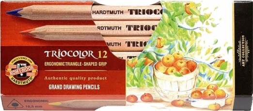 Карандаши цветные Jumbo Triocolor 3152, 12 цветов