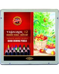 Карандаши цветные Jumbo Triocolor 3162, 12 цветов