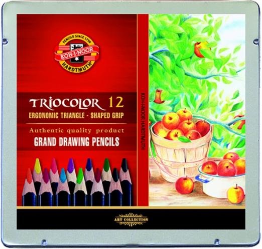 Карандаши цветные Jumbo Triocolor 3162, 12 цветов