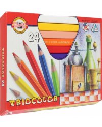 Карандаши цветные Jumbo Triocolor 3154, 24 цвета