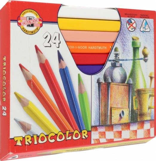 Карандаши цветные Jumbo Triocolor 3154, 24 цвета