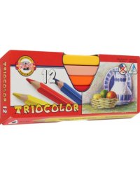Карандаши цветные Jumbo Triocolor 3152, 12 цветов