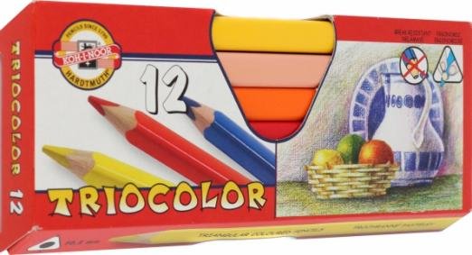 Карандаши цветные Jumbo Triocolor 3152, 12 цветов