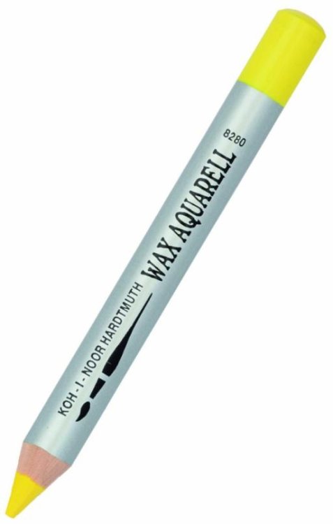 Карандаш восковой акварельный Wax aquarell 8280/3, хром желтый