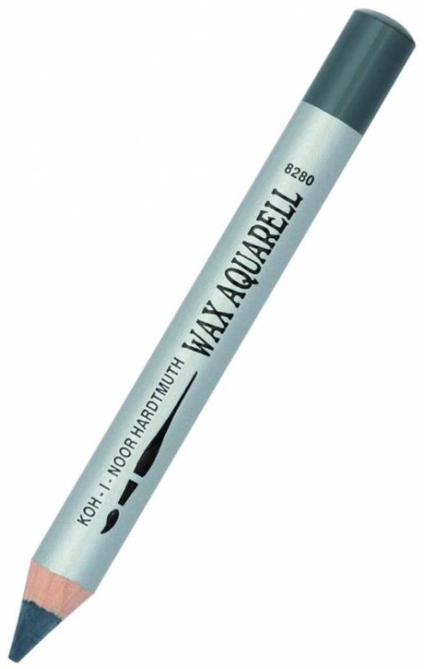 Карандаш восковой акварельный Wax aquarell 8280/71, серый средний