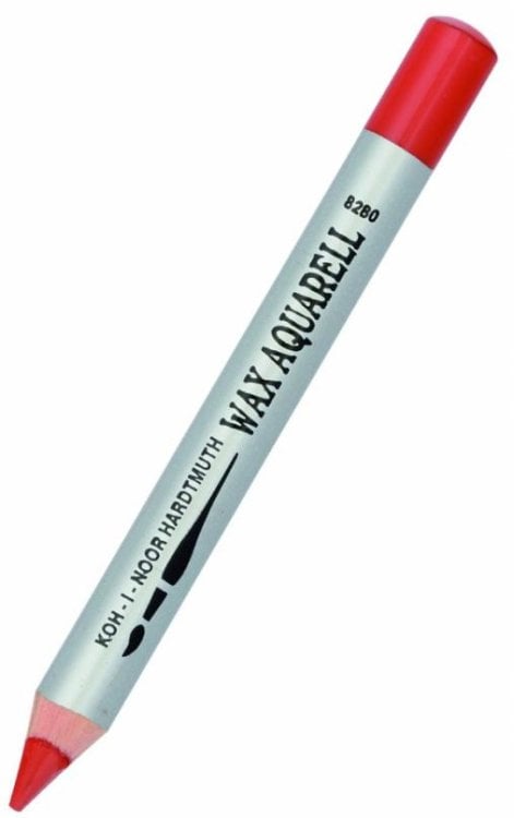 Карандаш восковой акварельный Wax aquarell 8280/48, алый темный