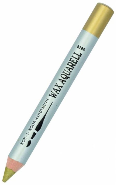 Карандаш восковой акварельный Wax aquarell 8280/40, золотой