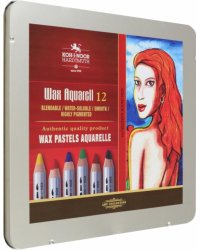 Карандаши восковые акварельные Wax aquarell 8282, 12 цветов