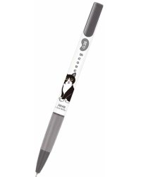 Ручка шариковая автоматическая Naong Black-White Manx, черная