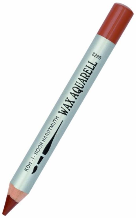 Карандаш восковой акварельный Wax aquarell 8280/30, красновато-коричневый