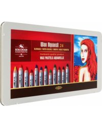 Карандаши восковые акварельные Wax aquarell 8284, 24 цвета