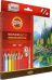 Карандаши акварельные Mondeluz Nature 3711, 24 цвета, с кистью и точилкой
