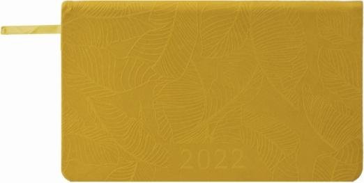 Обложка книги «Еженедельник датированный на 2022 год. Foliage желтый, 64 листа, А6»