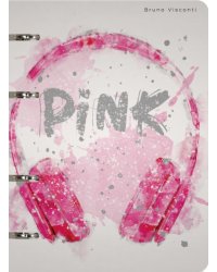 Тетрадь со сменным блоком Pink Style. Наушники, 80 листов, в точку