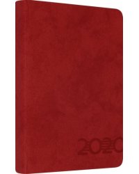 Ежедневник датированный на 2020 год, 176 листов, А6+, Джинс, красный