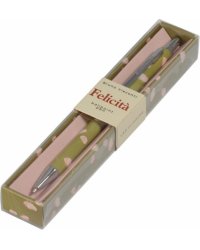 Ручка шариковая автоматическая Felicita. Маки, 0.7 мм, синяя