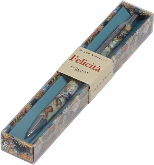 Ручка шариковая автоматическая Felicita. Фантазия. Кораллы, 0.7 мм, синяя