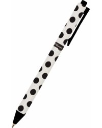 Ручка шариковая автоматическая ArtClick. Black Polka-Dot, 0.5 мм, синяя