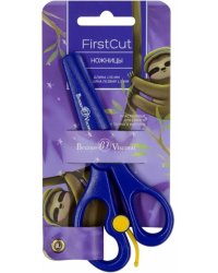 Ножницы детские FirstCut, 13.5 см, пластиковые лезвия и ручки
