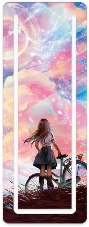 Закладка для книг картонная. Ванильное небо