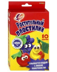 Пластилин растительный, 10 цветов (25С1556-08)