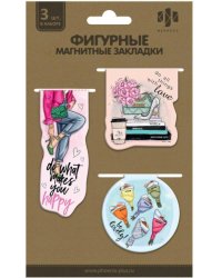 Закладки магнитные для книг. Эстетика, 3 штуки
