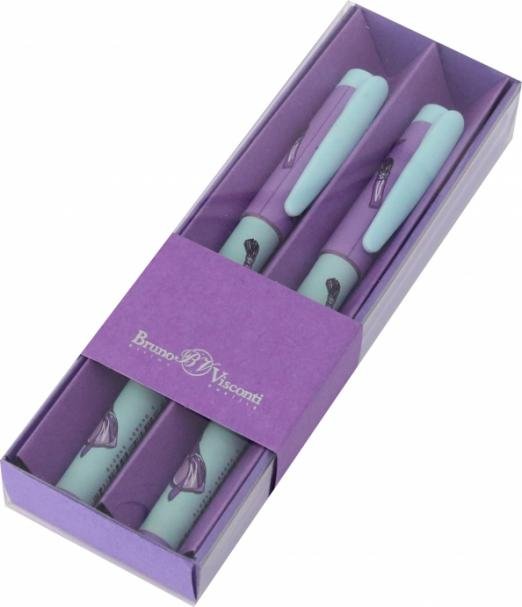 Обложка книги «Набор из 2 синих шариковых ручек FreshWrite. Life Style. Lilac Dream, 0.7 мм»