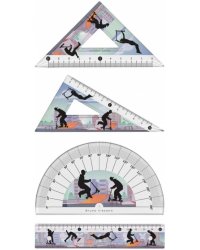 Набор измерительных инструментов HappyGraphix. Самокаты, 4 штуки