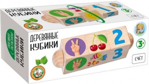 Кубики деревянные на оси &quot;Счет&quot; (02960)