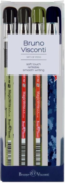 Обложка книги «Набор из 4 шариковых ручек PrimeWrite. Nero, 0.5 мм, синий»