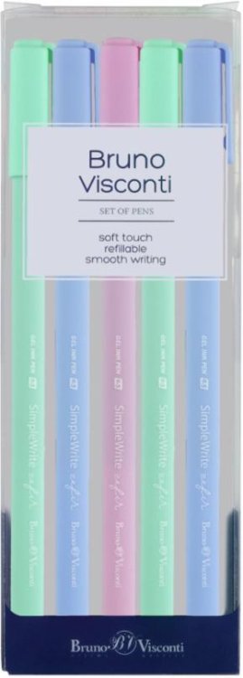 Обложка книги «Набор из 5 гелевых ручек SimpleWrite. Zefir, 0.5 мм, черный»