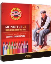 Карандаши акварельные Mondeluz Old Man 3724, 24 цвета