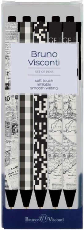 Обложка книги «Набор из 5 шариковых ручек ArtClick. Mix Five, 0.5 мм, синий»
