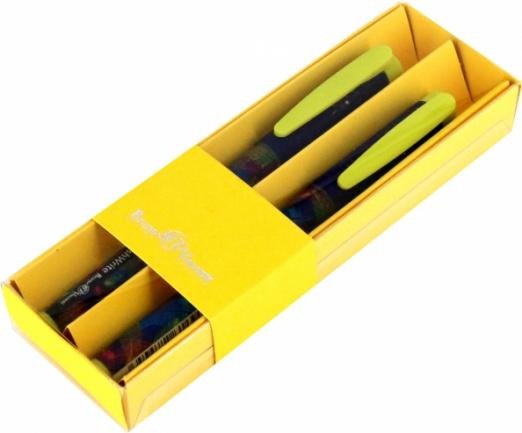 Обложка книги «Набор из 2 синих шариковых ручек FreshWrite. Перья, 0.7 мм»