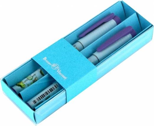 Обложка книги «Набор из 2 синих шариковых ручек FreshWrite. Модница, 0.7 мм»