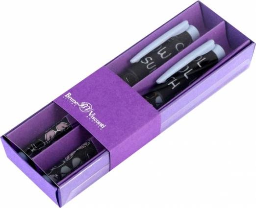 Обложка книги «Набор из 2 синих шариковых ручек FreshWrite. Очки, 0.7 мм»